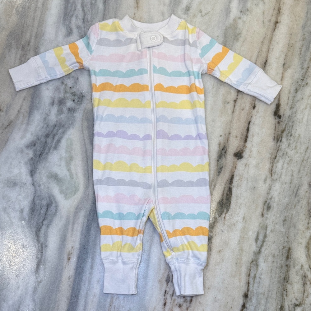 Hanna Andersson Multicolor Striped Kids Footie 0-3 months